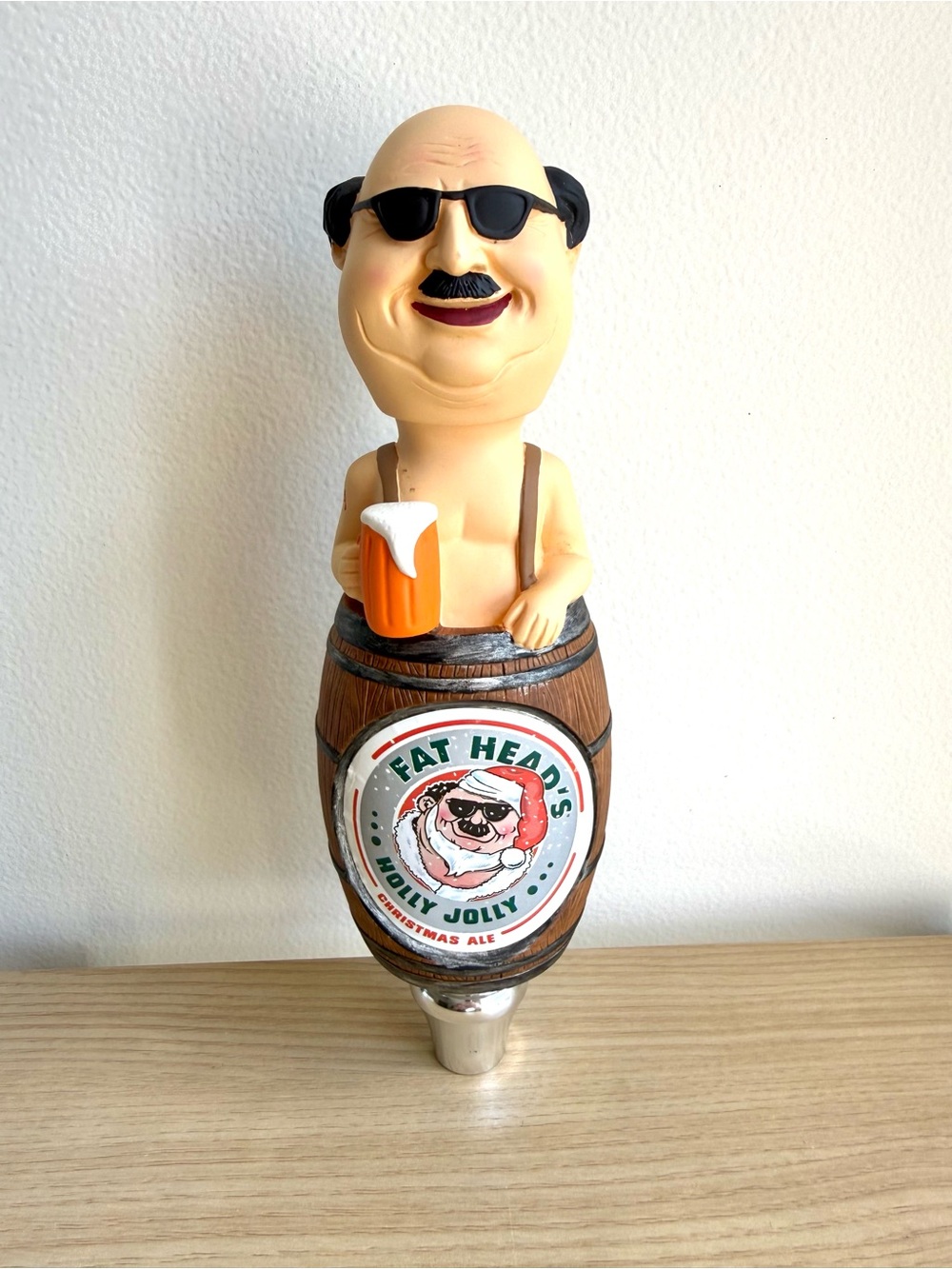 Fat Head's Brewery Holly Jolly Christmas Ale Beer Tap Bar Handle 9" Breweriana